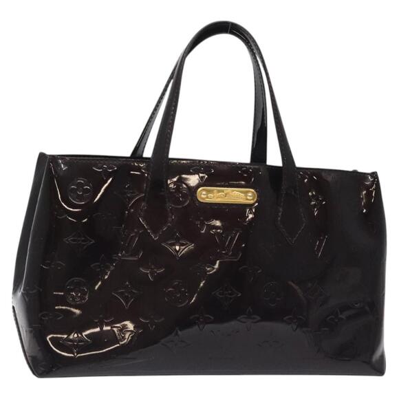 LOUIS VUITTON Monogram Vernis Wilshire PM Hand Bag Amarante M93641 - Picture 1 of 16